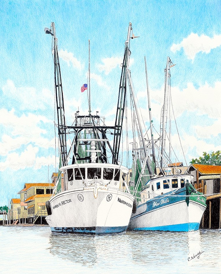 Shrimp Boats by Schroeder